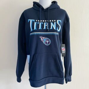 Tennessee Titans NFL Hoodie Mens Medium Sweatshirt Navy Blue Football Fan Gear
